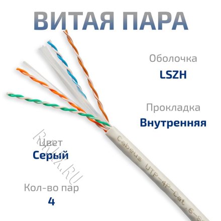 UTP-4P-Cat.6-SOLID-LSZH-GY